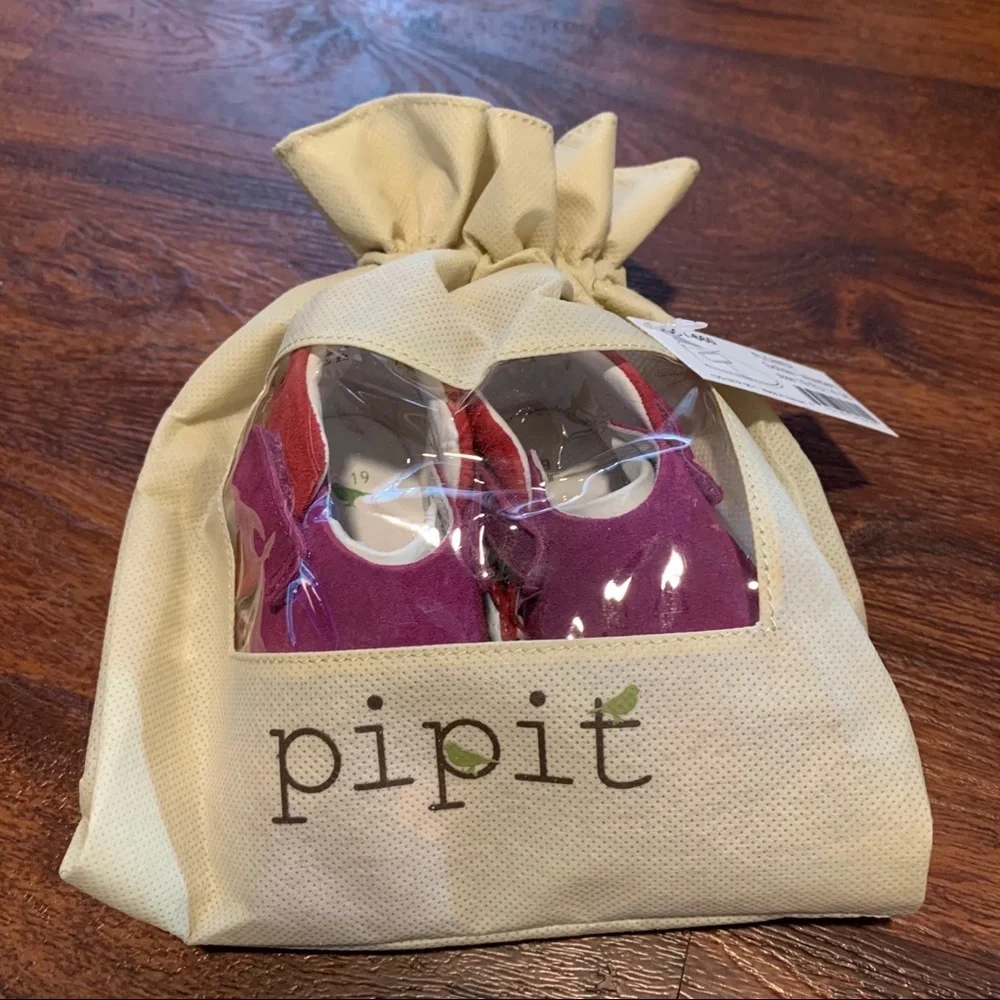 PIPIT $55 Suede Leather Designer Shoes Infant Crib Walking Balance Toddl…